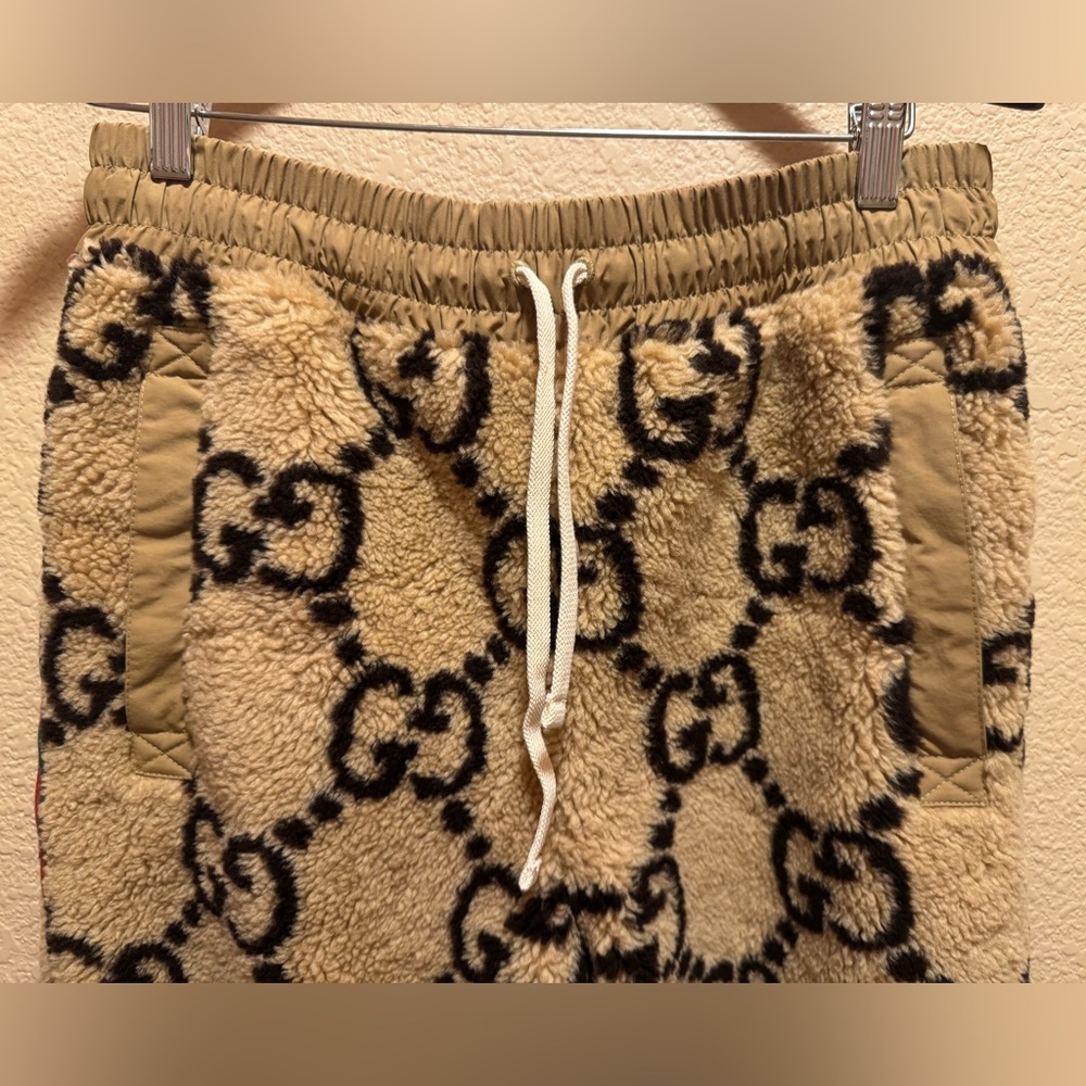 New Authentic Gucci GG Supreme Jumbo Logo Wool Sweatpants Size XXL - Picture 3 of 15